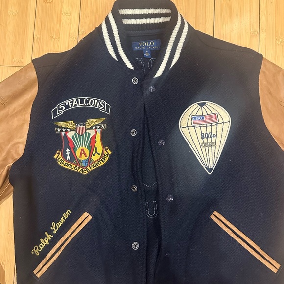 Ralph Lauren Polo Limited Edition Varsity Flight wool leather jacket - Picture 5 of 5